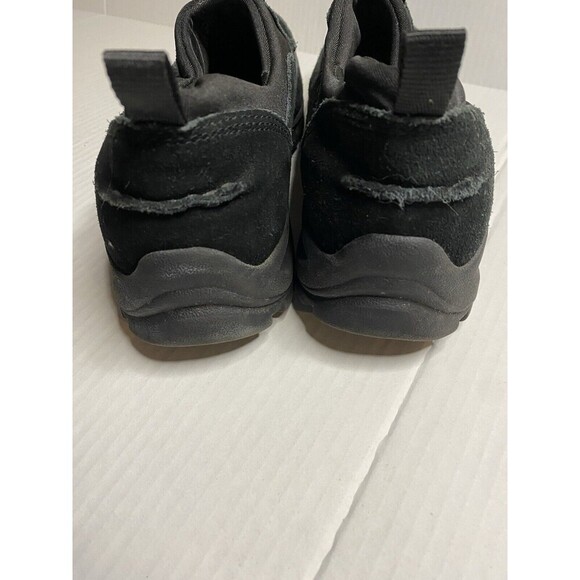 Lands End Men's All Weather Suede Leather Slip On Moc Shoes Size 12 Black - Picture 4 of 7